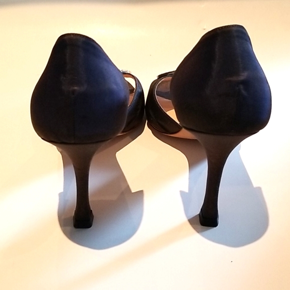 Manolo Blahnik Sedaraby Blue Taffeta NIB Sz 35 6 - Picture 3 of 7